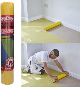 ProDec 50m Carpet Protector Roll - Strong Self Adhesive Plastic Carpet Protector, Fully Waterproof Heavy Duty Stair Protector For Carpet, Clear Sticky Back Plastic Floor Protector, Carpet Roll