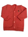CUBS & HUGS Baby Boy's Wool Round Neck Sweater (C&H Coat Round Neck_Brown_12 Months-18 Months)