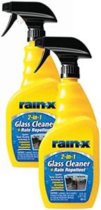 Rain-X 5071268-2 2-in-1 Glass Cleaner and Rain Repellant, 23 oz. (Pack of 2) - Provides a Streak-Free Clean for Automotive Glass While Preventing Sleet, Snow, Ice, and Road Spray Build Up