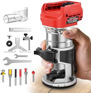 Cordless Compact Router Compatible with Milwaukee Battery, 6 Variable Speeds Router Tool for Woodworking, 800W Fixed Base Wood Router with Trim Router Bits, Bare Tool