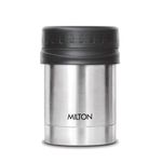 Milton Soup Flask Deluxe 350 Thermosteel I 100% Leak Proof I Premium SS304 Stainless Steel I Vacuum Insulated I Thermos for Soup, Tea, Coffee, 340ml, Silver