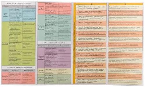 CPA AUD Exam Review Guide: Portable Study Notes with Mnemonics, Charts, Q&A, Formulas & Key Terms | Fast Review for Auditing & Attestation Section