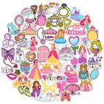 QTL 70Pcs Cute Princess Stickers for Girls Kids Stickers for Water Bottles Fairy Tale Princess Stickers for Party Supplies Waterproof Stickers Packs