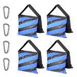 EMART Heavy Duty Sandbag, Photo Studio Weight Bag, Blue Saddlebag Design for Photography Stand Light Stand Tripod, Outdoor Patio, Sports, Photo Sets, Film Sets, Live Productions - 4 Packs