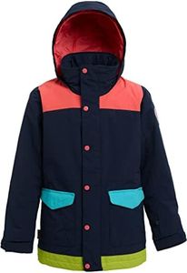 Burton Elstar Parka Snowboard Jacket Girls Sz M Dress Blue Multi