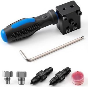 wutapao Brake Line Flaring Tool Kit 7-Piece, 3/16" 1/4" SAE Double & Bubble Flare Tool, 45° Flaring Tool for Brake & Fuel Lines, 3/16 Brake Flare Tool for Automotive Hydraulic Repair