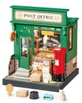 Rolife DIY Miniature House Kit Model Kits for Adults to Build Home Desk Bookshelf Decoration Century Post Office Craft Kits for Adults Gift Idea For Girls Boys Kids DS037