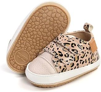 BABSMULY Baby Boys Girls Shoes Non-Slip Rubber Sole High-Top PU Leather Sneakers Infant First Walking Shoes Toddler Crib Shoes Newborn Loafers Flats.(A/Leopard, 12-18 Months)