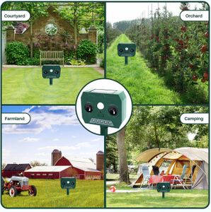 Zucklight Solar Cat Repellent – Ultrasonic Outdoor Animal Deterrent