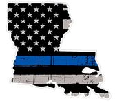 Louisiana State (U19) Thin Blue Line Vinyl Yeti Tumbler Decal Sticker Laptop/Netbook