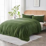 SIJO Premium 100% Austrian Eucalyptus Lyocell Tencel Duvet Cover, Silky Soft, Smooth, Architectural Digest 2022 Best Cooling Sheets Award Winner, Great for Hot Sleepers (Forest, Full/Queen)