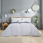 Slumberdown Coverless Duvet Double 10.5 Tog - 2-in-1 Printed Design with Matching Pillow Case Reversible All Year Round Quilt - Hypoallergenic, Machine Washable, Made in the UK, Navy (200 x 200cm)