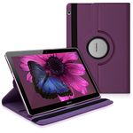 kwmobile Rotating Case Compatible with Huawei MediaPad T3 10 - Case PU Leather Tablet Cover with Stand - Violet