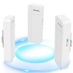 Point to Two Point Wireless Bridge for Starlink Internet, 3km Outdoor 5.8G Network WiFi Bridges Extender CPE Access Point with 16DBi Antenna 2 100Mbps LAN Port 24V PoE Power Adapter Pack of 3