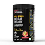 GNC AMP Gold Series BCAA Advanced | 400 gm | 30 Servings | Fastest Muscle Recovery | Maximized Workout Performance | Formulated In USA | 7g BCAA | 1g L-Glutamine | 1g L-Citrulline | Kiwi Strawberry