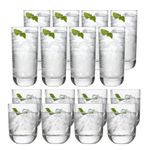 Libbey Polaris Drinking Glasses And Tumblers, Set Of 16