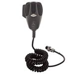 Cobra HG M73 Premium Dynamic Replacement CB Microphone (Black) – 4 Pin Connector, 9 Foot Cord, Heavy Duty ABS Shell, Wire Mesh Grille, Left Side Push to Talk, Chrome Connector