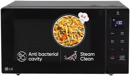 LG 30 L Solo Microwave Oven (MS3032BK, Black, 44 Auto Cook Menu, Steam Clean, Anti-bacterial cavity)