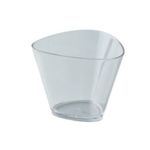 Alpha Basics 2oz (50ml) Small Transparent Plastic Dessert Cups Triangle (Pack of 20)