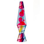 Lava Candy Swirl Lamp 14.5" | Lollipop Swirl of Colors | Warm Glow | Pink and Blue Wax