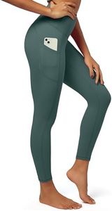 IUGA Fleece Lined Leggings Women Thermal Leggings for Women Winter Warm Tights High Waisted Hiking Yoga Pants with Pockets(Dark Green, XXL)