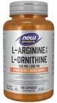 NOW Sports Nutrition, L-Arginine & L-Ornithine 500/250 mg, Amino Acids, 100 Veg Capsules