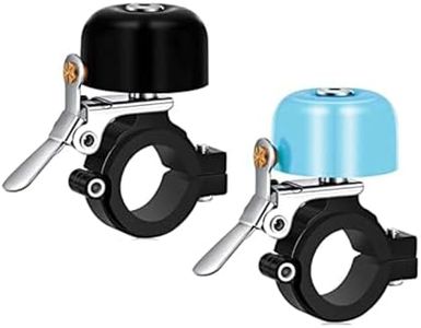 Greallthy Bike Bell Classic Brass Bicycle Bell,Bike Bells for Adults Kids, Loud Retro Bell for Road & Mountain Bikes, Universal Handlebar Fit (Blue, Black).