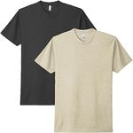 Next Level N6210 T-Shirt, Charcoal + Crme (2 Shirts), XX-Large, Charcoal/Cream, XX-Large