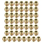 uxcell Threaded Insert Nuts Zinc Alloy Hex-Flush M4 Internal Threads 8mm Length 50pcs