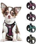 Step in Dog Harness Comfort Mesh Dog Vesr Harness Extra Small Pet Harness for Chihuahua Soft Padded Harness Lightweight Puppy Harness for Cat Doggie Outdoor Walking (Rose, XXX-Small)