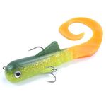 MIZUGIWA 8"/20cm 45g Pike Musky Dawg Fishing Soft Bait Lure Fishing Tackle (Orange Tail)