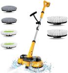 Cordless Electric Mop for Dewalt 20V Battery (NO Battery), 2 In 1 Electric Spin Mop & Floor Scrubber Machine with LED Light & Water Spray, 800 RPM Spray Electric Mop for Floor Cleaning, Hardwood,Tile
