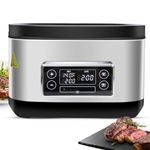 spoonlemon Sous Vide Cooker, 8 Quart Stainless Steel Sous Vide Machine with Precise Temperature Control and LED Touchscreen, All-in-One Sous Vide Pot for Flavorful Meals