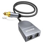 Optical Audio Splitter, 1 in 2 Out Toslink S/PDIF Splitter, Gold Plated for Home Theater,Speakers,PlayStation,TVs,DVD Players