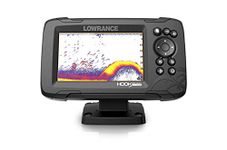 Lowrance Hook Reveal 5 with Deep Water Performance - 5-inch Fish Finder with HDI Transducer, C-MAP Contour+ Chart Card