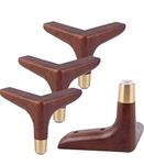 Zohra Hardware Pack of 4 Pcs Wooden T Shaped Metal Furniture Leg 14cm (5.5 inches) Cabinet Legs, Coffee Table Leg Support Legs, Bedside Cabinet Legs, TV Cabinet, Sofa Legs