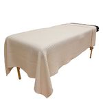 Body Linen Waffle Weave Massage Table Blankets Soft and Stylish 50/50 Polyester-Cotton Blend - 66 by 90 inches - Available in White, Natural and Gray - 10 Pack Natural