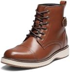 Bruno Marc Men's Motorcycle Combat Boots Lace-Up Casual Dress Biker Boot,Size 11,Brown,BMUMAB2509