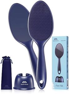 Sunivaca Foot Scrubber, Glass Foot File Callus Remover (Navy Blue)