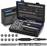 ZOMIYU M12x1.5 Metric Thread Repair Kit, with HSS Drill, HSS Tap, Counterbore, Installation Driver, M12x1.5MM 10 pcs 304 Stainless Steel Inserts (9.2mm Length)