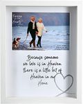 Pavilion Gift Company Because Someone We Love Little Bit of Heaven is in Our Home 7.5x9.5 Inch Easel Back Horizontal Picture Frame, Silver