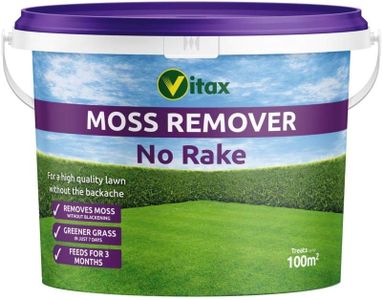 Vitax No Rake Moss Remover & Lawn Feed – Natural, 100m² Coverage