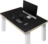 ZORESYN PU Leather Desk pad Black(55.12" x 31.50") - Large Desk mat with Suede Base - Waterproof Gaming Mouse pad Table Mat Desktop Writing Pad for Home
