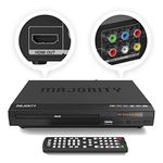 Majority DVD Player for TV with HDMI Input | Multi-Connection & Multi-Region | Slim Design with Remote Control