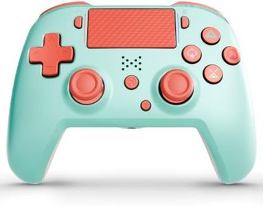 Jersonn Wireless Controller Compatible with PS4/Pro/Slim/PC, with Dual Vibration, 1200mAh Battery, 6-Axis Motion Sensor, Built-in Speaker & 3.5mm Headphone Jack, Charging Cable (Green)