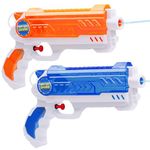 2 Pack Water Guns for Kids - 300cc Squirt Water Pistol Blaster Gun with Trigger for Boys Girls Toddlers, Summer Party Favors for Outdoor Swimming Pool Beach Water Fighting