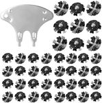 Tandefio 51 Pcs Replacement Golf Spikes Set with 1 Golf Cleats Wrench Screw Golf Cleats Replacement 1/4 Inch Metal Thread Screw Golf Cleats Replacement for Cricket Shoe Golf Player