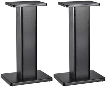 MECCANIXITY Wood Speaker Stands, 2 Pack 19.7 Inch (50cm) Universal Speaker Stand Hollowed Bases Enhanced Audio Listening for Home Theaters Cinema