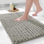 Yimobra Luxury Bathroom Rug Mat 24x17, Extra Soft & Absorbent Bath Rugs, Non-Slip Plush Shaggy Bath Carpet, Machine Wash Dry, Bath Mats for Bathroom Floor, Tub and Shower, Sand