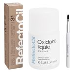RefectoCil Light Brown (#3.1) Hair Tinting Kit Includes Eyebrow Tint + Liquid Oxidant 3% + Mixing Brush